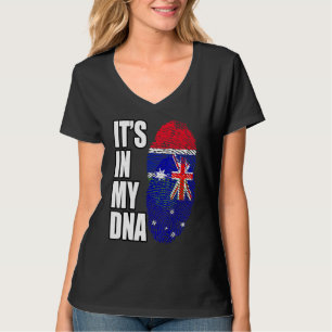 T-shirt Gambienne Et Australienne Mélangent L'ADN Flag Her