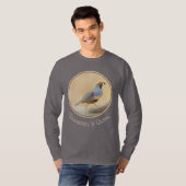 T-shirt Gambrel's Quail Painting Original Bird Art (Devant entier)