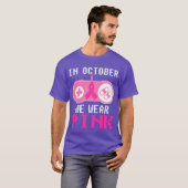 T-shirt Game Controller En Octobre Nous Portons Pink Gamin (Devant entier)
