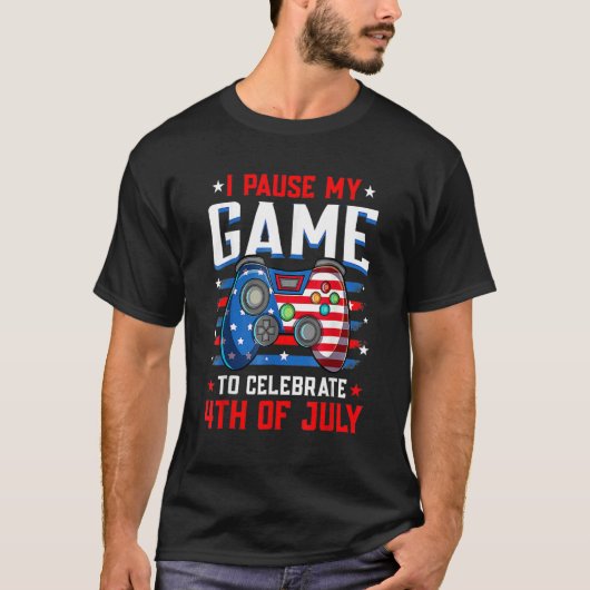 T-shirt Game Controller Garçons Joueur Je Pause Mon Jeu À (Devant)