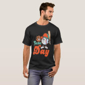 T-shirt Game Day Baseball And Softball Fan Groovy Play Pla (Devant entier)