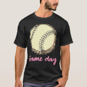 T-shirt Game Day Baseball Leopard (Devant)