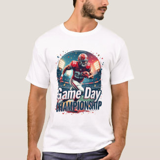 T-shirt Game Day Championship – Football Player Action