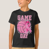 T-shirt Game Day Volleyball Breast Cancer Awareness Nk Rib (Devant)