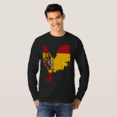 T-shirt Game fowl Spain Spanish flag gaff rooster Gamefowl (Devant entier)