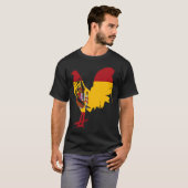 T-shirt Game fowl Spain Spanish flag gaff rooster Gamefowl (Devant entier)