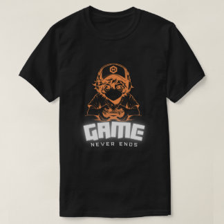 T-shirt Game Never Ends Gamer Art