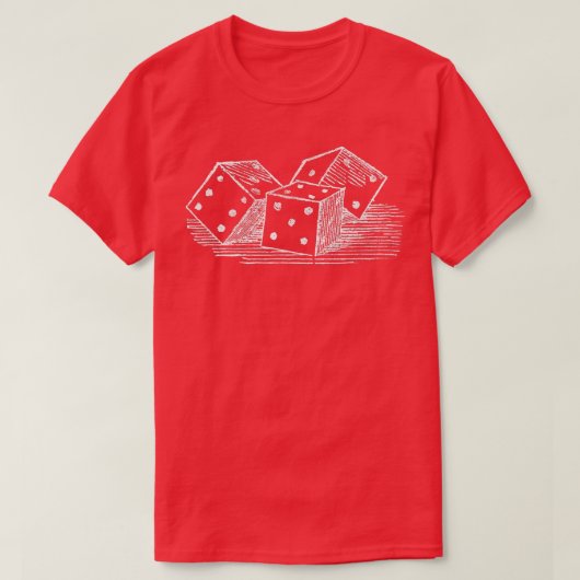 T-shirt Game Night Party Casino Games Retro Dice Player  (Design devant)