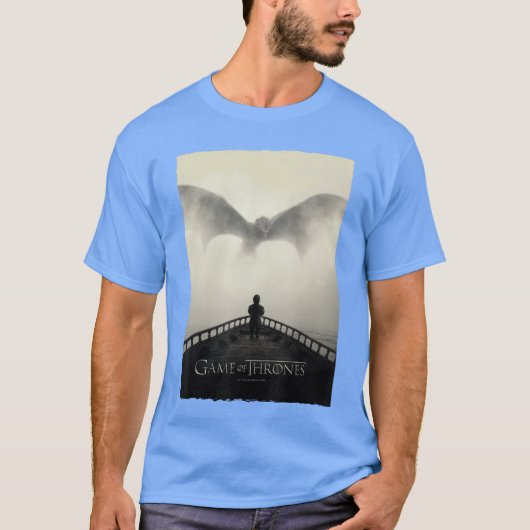 T-shirt Game of Thrones Dragon sur Gris drôle (Devant)