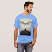 T-shirt Game of Thrones Dragon sur Gris drôle (Devant entier)