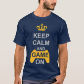 T-shirt Game On Keep Calm retro (Devant)
