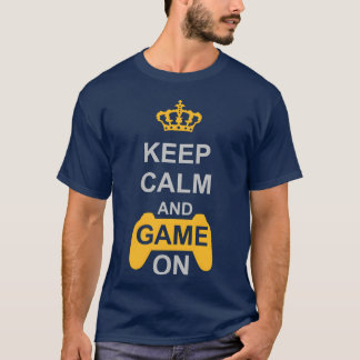 T-shirt Game On Keep Calm retro