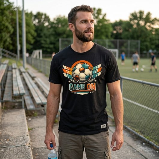 T-shirt Game On Retro Soccer