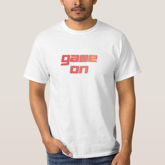 T-shirt Game On style gamer (Devant)