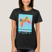 T-shirt Game On Video Game Controller Retro Vaporwave Japa (Devant)