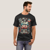 T-shirt Game Over, Back to School: Retro Gaming & Academic (Devant entier)