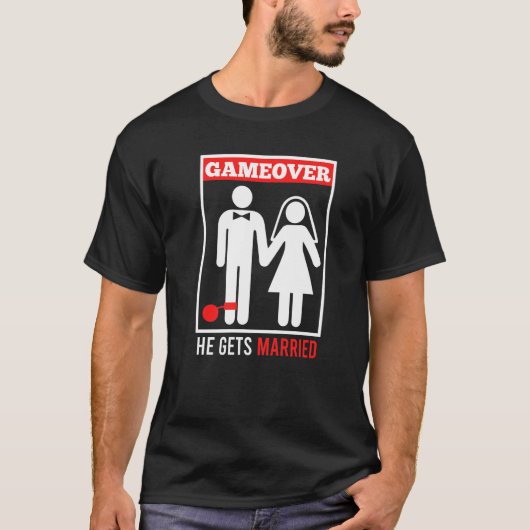 T-shirt Game over husband groom bachelor party (Devant)