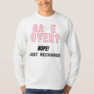 T-shirt Game Over Non Juste Recharger Neon Gamer