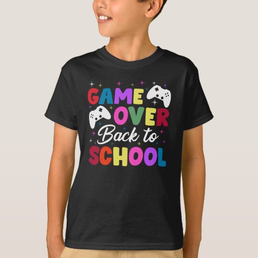 T-shirt Game Over Retour à l'école (Devant)