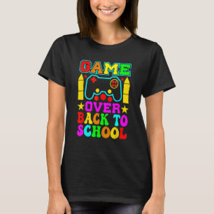 T-shirt Game Over Retour à l'école Enseignant Élève Contr