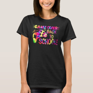 T-shirt Game Over Retour à l'école Tie Dye Enfants Jeux Éc