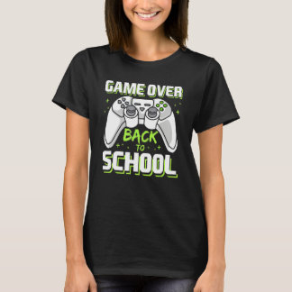 T-shirt Game Over Video Game Controller Gamer Back To Scho