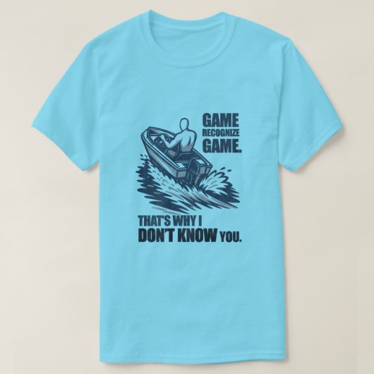 T-shirt Game Recognize Game Boating Fishing Graphic (Design devant)