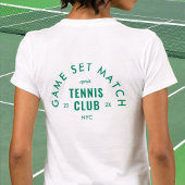 T-shirt Game Set Match Après Tennis Club Custom White