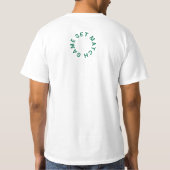 T-shirt Game Set Match Green Crest Tennis pour hommes Bla (Dos)