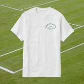 T-shirt Game Set Match Green Crest Tennis pour hommes Bla