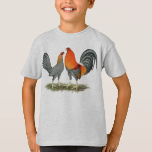 T-shirt Gamefowl rouge bleu