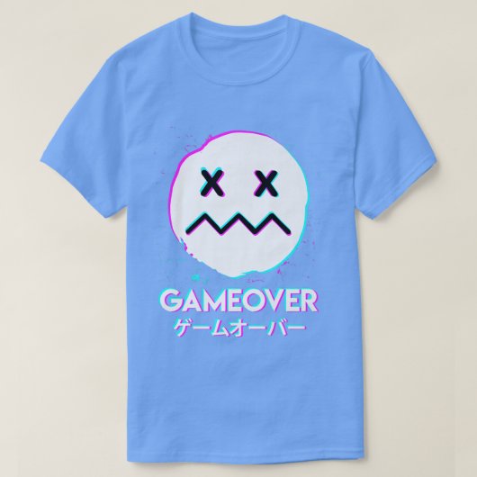T-shirt Gameover Acid Smile Techno Music Design japonais (Design devant)