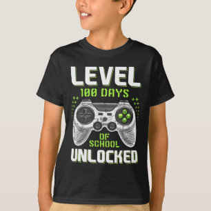 T-shirt Gamer 100e Jour De Niveau D'École 100 Jours Déverr