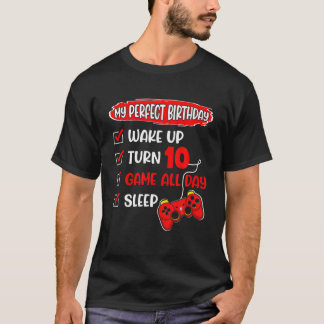 T-shirt Gamer 10 Ans 10E Cadeau Anniversaire Parfait Pour