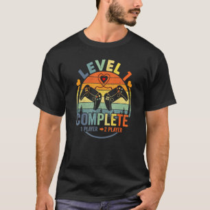 T-shirt Gamer 1er Anniversaire Mariage Niveau 1 Complet An
