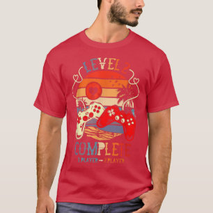 T-shirt Gamer 2ème anniversaire de mariage Niveau 2 Termin