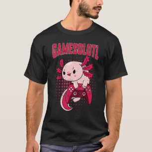 T-shirt Gamer Axolotl Lover Cute Axolotl Jeu Retro Vide