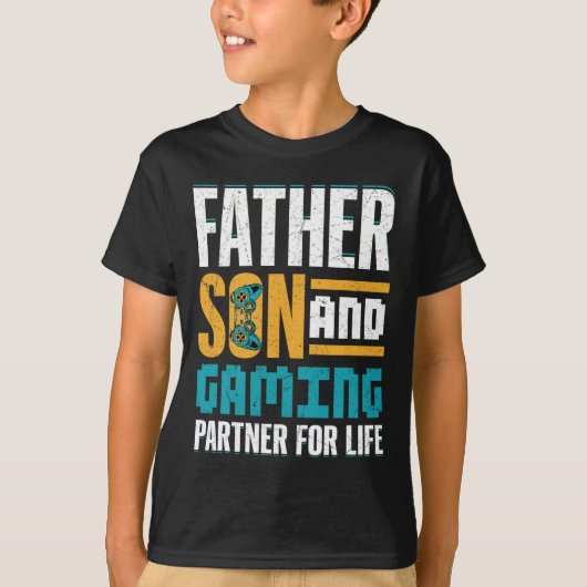 T-shirt Gamer Bond – Father And Son Game Together (Devant)