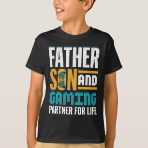 T-shirt Gamer Bond – Le père et le fils jouent ensemble 