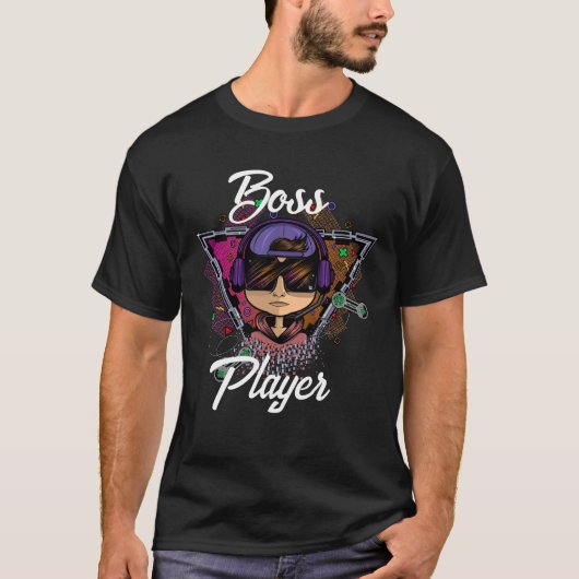 T-shirt Gamer Boy - Boss Player (Devant)