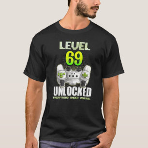 T-shirt Gamer Boys Girls 69th Birthday Level 69 Unlocked 6