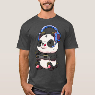 T-shirt Gamer Boys Jouer Funny Panda Cadeaux Enfants Ado