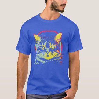 T-shirt Gamer Cat Music Amer drôle