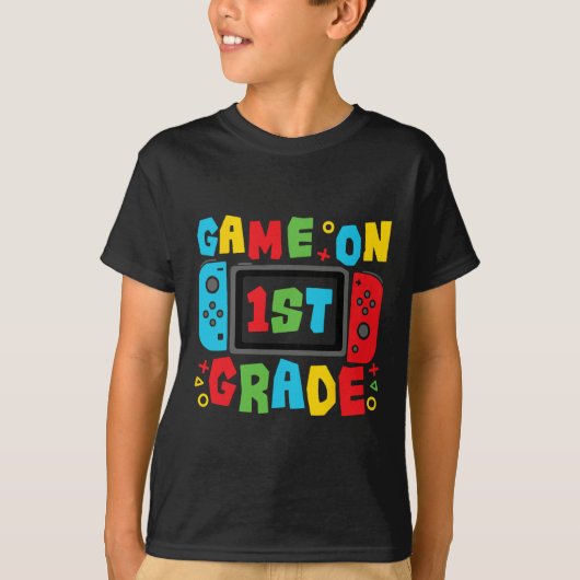 T-shirt Gamer Ck To School First Day Grade Team 1st Grade (Devant)