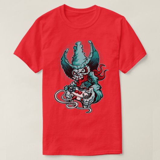 T-shirt Gamer Cowboy Skeleton (Design devant)