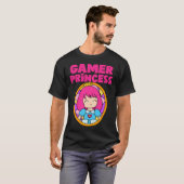 T-shirt Gamer Cute Princess Video Game  For Her (Devant entier)