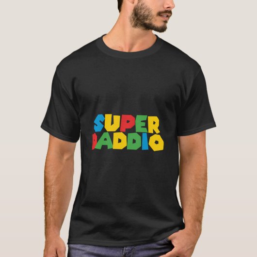 T-shirt Gamer Daddio Funny Super Papa Drôle Anniversaire D (Devant)