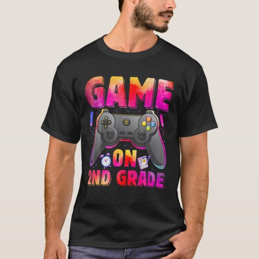 T-shirt Gamer De 2E Année Drôle Conçu Pour Retourner À L'É (Devant)