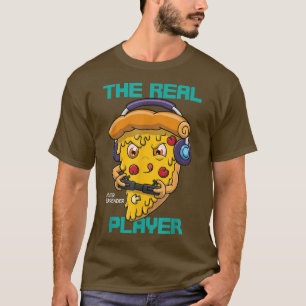 T-shirt gamer de pizza cool