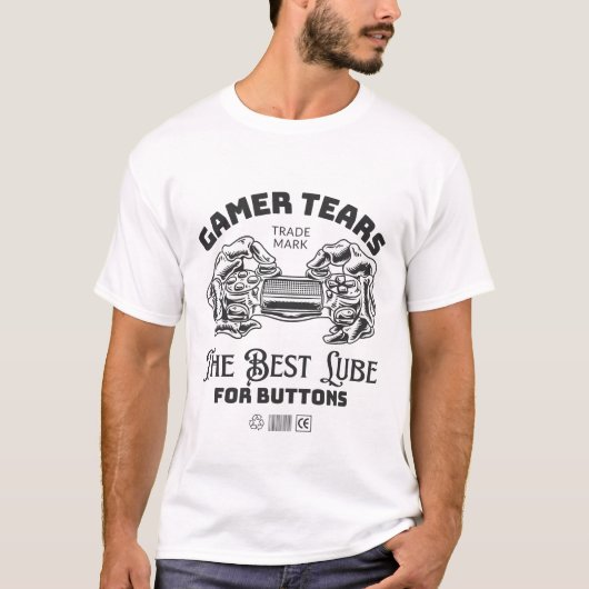 T-shirt Gamer déchire meilleur lube pour bouton (Devant)